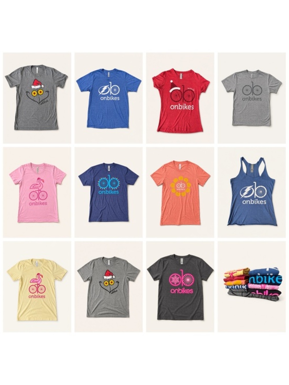 onbikes T-Shirt Bundle - Lot of 11 Graphic Shirts - Size Small